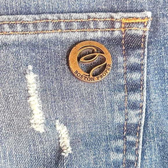 Boston Proper Distressed Jeans - Picture 4 of 6